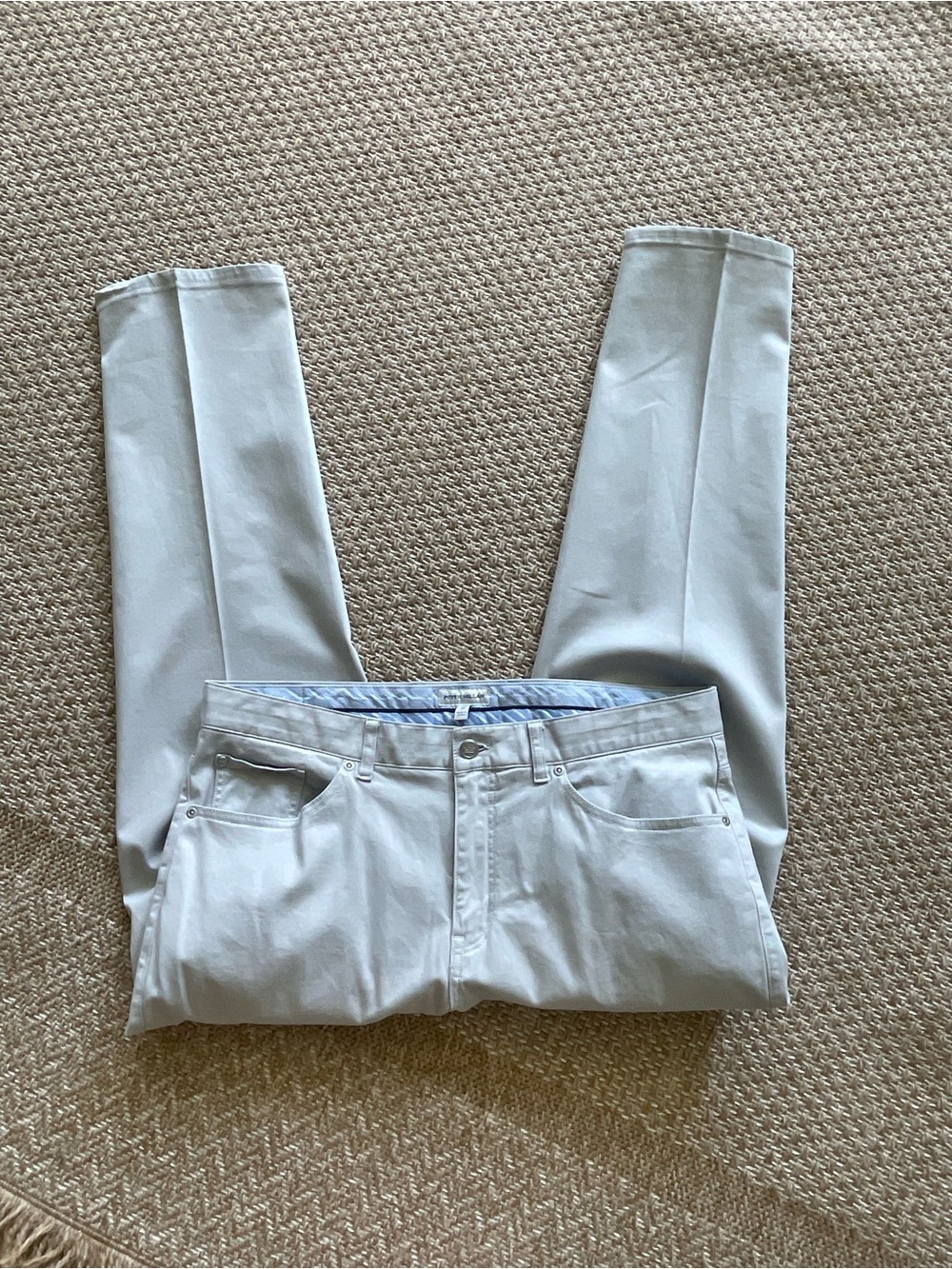 Peter Millar Light Gray Chinos - Classic Five-Pocket Design